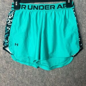 Under Armour Women's Small loose fit Aqua Athletic running Shorts